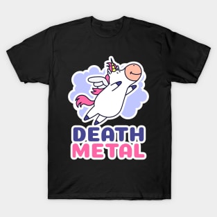 Death metal happy pink and purple unicorn joke T-Shirt